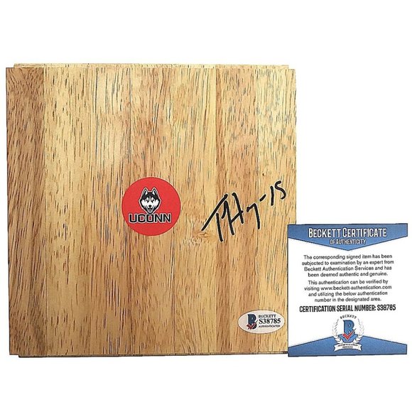 Tiffany Hayes Autographed UConn Huskies Basketball Floorboard Beckett BAS Signed - Picture 1 of 5